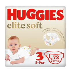Տակդիրներ Huggies Elite Soft N3, 72 հատ
