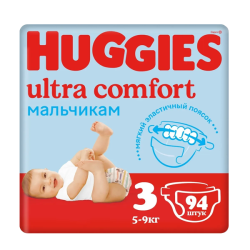 Տակդիրներ Huggies Ultra Comfort N3 տղայի, 94 հատ