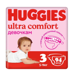 Տակդիրներ Huggies Ultra Comfort N3 աղջկա, 94 հատ