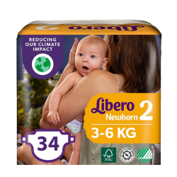 Տակդիրներ Libero Newborn N2, 34 հատ