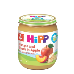 Խյուս Hipp բանան, դեղձ, խնձոր,125 գ