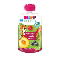 Խյուս Hipp հատապտուղներ, խնձոր դեղձ,100 գ