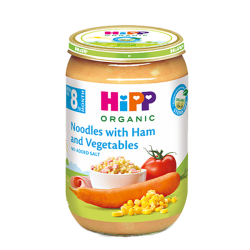 Խյուս Hipp մակարոն, խոզապուխտ, բանջարեղեն, 220 գ