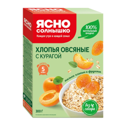 Վարսակի փաթիլներ Ясно Солшнико ծիրանաչիր, 300 գ