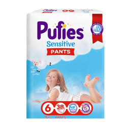 Վարտիք-տակդիրներ  Puffies sensitive N6, 38 հատ